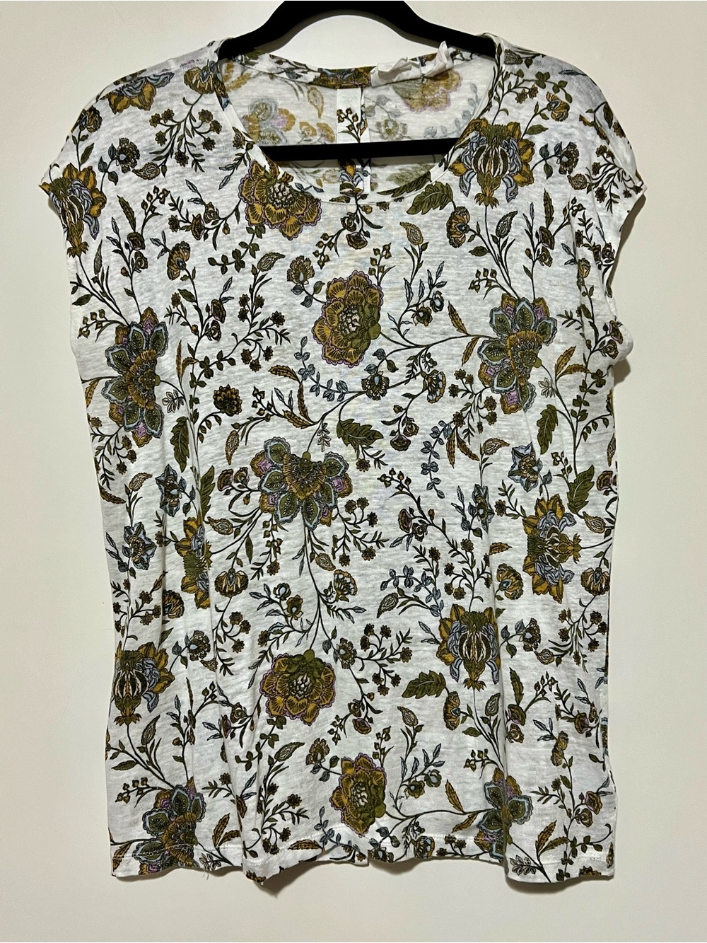 Rachel Ashwell Linen Women’s Floral Short Sleeve Top